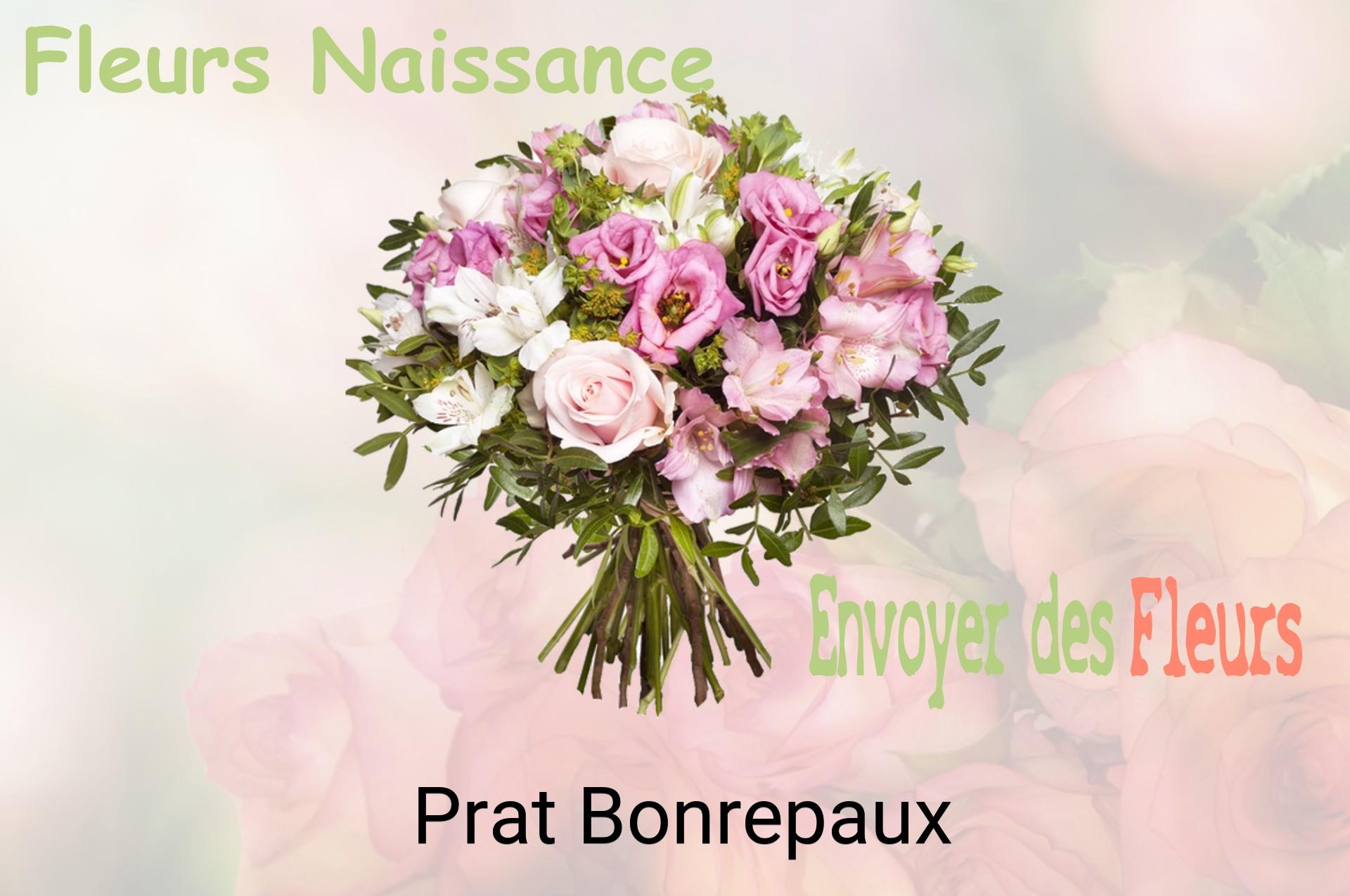Bouquet de fleurs de naissance livré à Prat-Bonrepaux