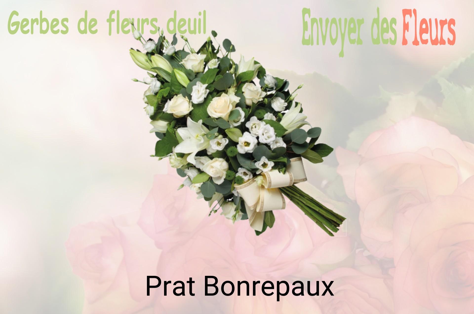 Gerbe de fleurs de deuil livrée à Prat-Bonrepaux